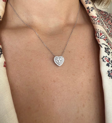 Celeste Diamond Heart Necklace