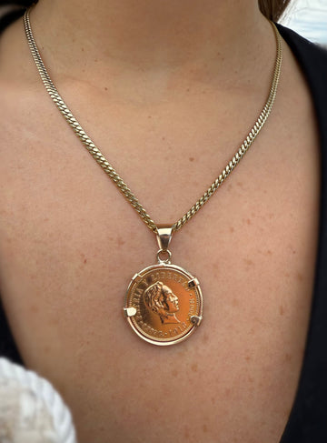 Classic Liberty 1916 Cuban Gold Pendant
