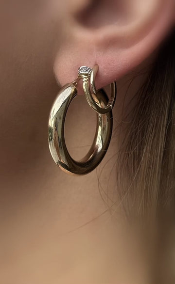Moneda Classic Gold hoop