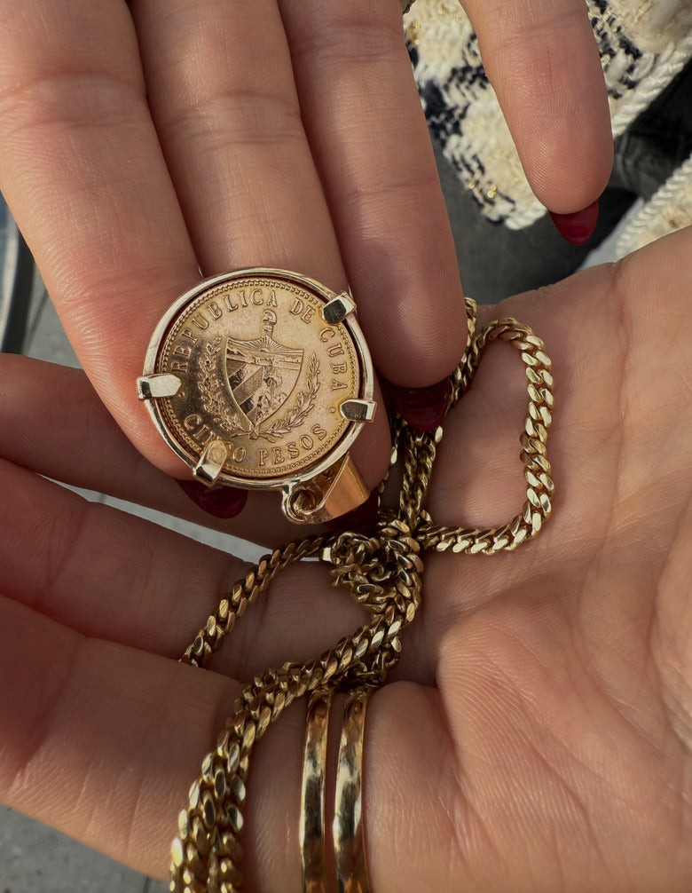 Classic Liberty 1916 Cuban Gold Pendant